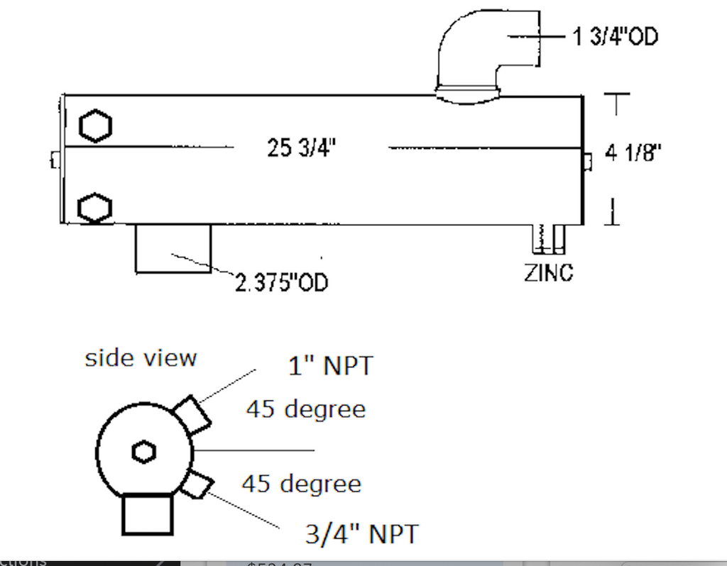 3911840 Cummins Heat Exchanger | LE: 3911840CN | CUPRO NICKEL