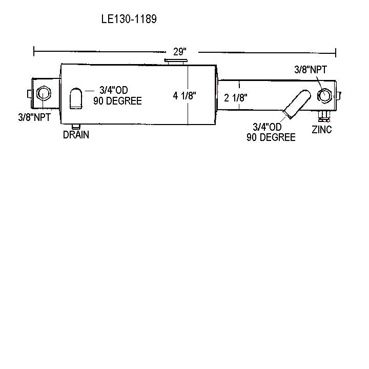 130-1189 ONAN HEAT EXCHANGER | LE: 130-1189 | CUPRO NICKEL REPLACEMENT HEAT EXCHANGER - Lenco Coolers