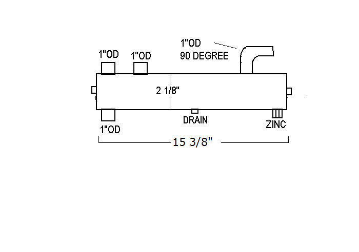 130-4984 ONAN HEAT EXCHANGER | LE: 130-4984-02 | CUPRO NICKEL REPLACEMENT HEAT EXCHANGER - Lenco Coolers