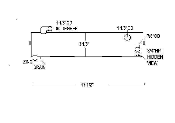 200420CN UNIVERSAL HEAT EXCHANGER | CUPRO NICKEL | LE: 200420CN