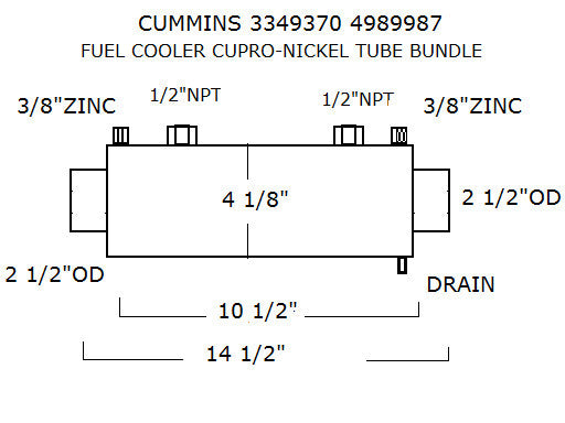 4989987 CUMMINS FUEL COOLER | LE: 4989987 - Lenco Coolers