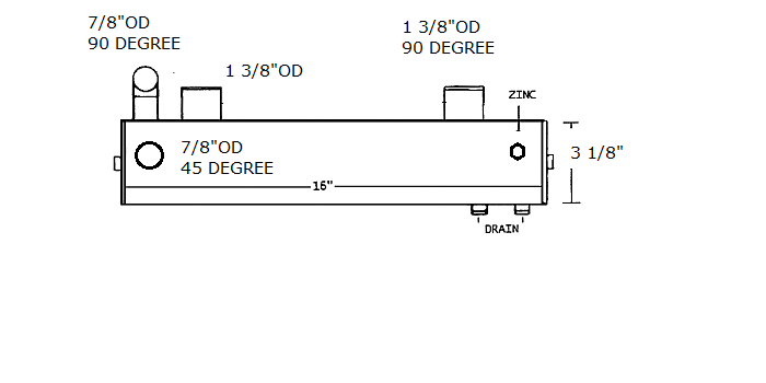 35135CN WESTERBEKE HEAT EXCHANGER | LE: 35135CN | CUPRO NICKEL HEAT EXCHANGER - Lenco Coolers