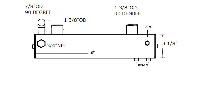 36903 WESTERBEKE HEAT EXCHANGER | LE: 36903 WESTERBEKE HEAT EXCHANGER - Lenco Coolers