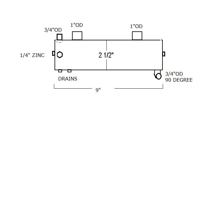 47106 WESTERBEKE HEAT EXCHANGER | LE: 047106 HEAT EXCHANGER