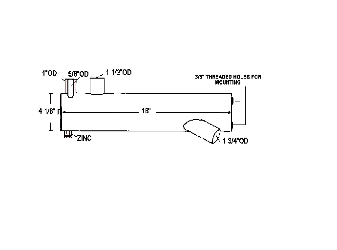 61086 MERCRUISER HEAT EXCHANGER | LE: 61086 HEAT EXCHANGER