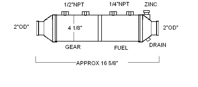 DETROIT DIESEL LE: 23504874 GEAR/FUEL COOLER - Lenco Coolers