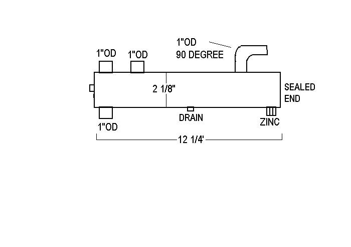 130-4067 ONAN HEAT EXCHANGER | LE: 130-4067 | CUPRO NICKEL REPLACEMENT HEAT EXCHANGER