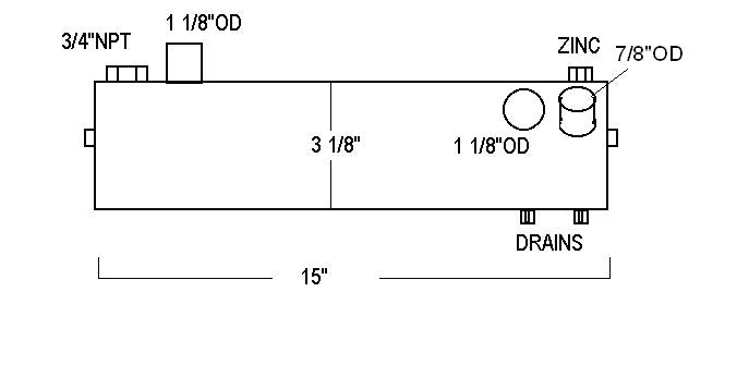 WESTERBEKE LE: 38147CN CUPRO NICKEL HEAT EXCHANGER - Lenco Coolers