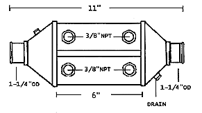 NA004179CN PERKINS DUAL COOLER | CUPRO NICKEL - Lenco Coolers