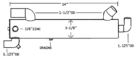 NA001405 PERKINS HEAT EXCHANGER | COPPER - Lenco Coolers
