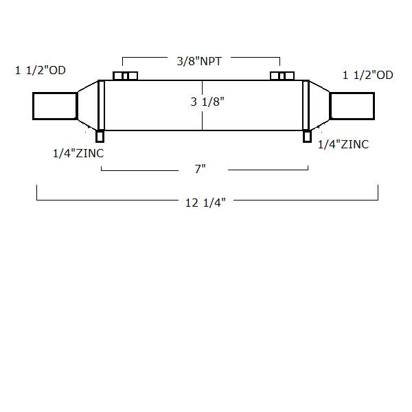 NANNI TRANSMISSION OIL COOLER 3x7