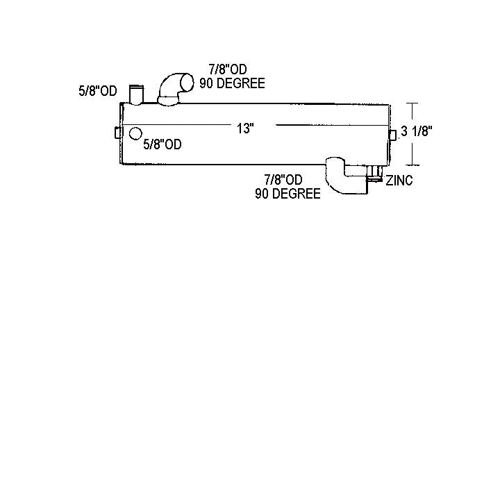 299835CN UNIVERSAL HEAT EXCHANGER | LE: 299835 | Cupro Nickel - Lenco Coolers