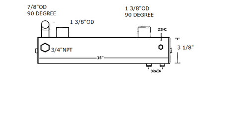 36903CN WESTERBEKE HEAT EXCHANGER |  LE: 36903CN | CUPRO NICKEL HEAT EXCHANGER - Lenco Coolers