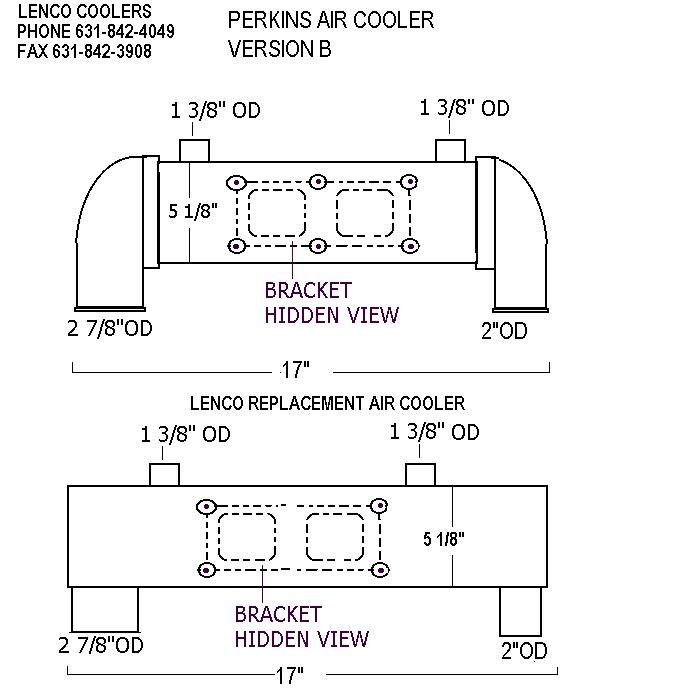 NA004551-B PERKINS AIR COOLER | 4551-B Perkins Heat Exchanger