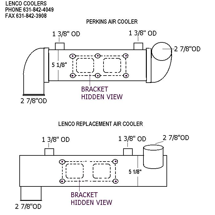 248-6830 PERKINS AIR COOLER | LE: 2486830  Perkins Heat Exchanger