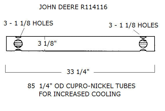 R114116 JOHN DEERE HEAT EXCHANGER - Lenco Coolers - 1