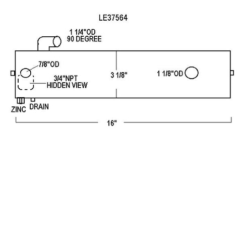 WESTERBEKE LE: 37564 HEAT EXCHANGER - Lenco Coolers